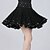 cheap Latin Skirts-Latin Dance Skirts Lace Pure Color Splicing Women's Performance Training High Polyester