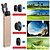 economico Miglioramento della casa-Obiettivo grandangolare fisheye 3 in 1 per fotocamera micro per iPhone, Xiaomi e Redmi, obiettivo fisheye zoom 3 in 1 per smartphone con clip per telefono