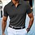 preiswerte Klassisches Poloshirt für Herren-Herren Polo mit Knopfleiste Lässig Knopf Klassisch Kurzarm Basic Einfarbig Knöpfe Sommer Schwarz Weiß Burgunderrot Marineblau Grün Khaki Polo mit Knopfleiste