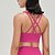 voordelige Sportbeha&#039;s en Tops-Dames Sport bh&#039;s Ondergoed / Onderkleding Medium ondersteuning Draadloos Gewatteerd Effen / effen kleur Sport Sportkleding Blozend Roze Rood Pilates Hardlopen Yoga