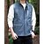 cheap Men&#039;s Fishing Vest-Men&#039;s Vest Gilet Outdoor Daily Fashion Casual Spring Fall Pocket Polyester Comfortable Plain Zipper Stand Collar Regular Fit Black Red Blue Khaki Vest