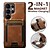 baratos Capa Samsung-telefone Capinha Para Samsung Galaxy S25 S24 S23 Ultra Plus S22 Plus Ultra Capa traseira Magnética Suporte para carregamento sem fio Pata de Apoio Retro TPU Couro PU