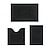 abordables Ensembles tapis de salle de bains 3 pièces-Rectangulaire 3/5&quot; (1,5 cm) Paillassons Fait à la Machine Polyester Antidérapant Classique Couleur Unie