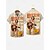 baratos Camisas-Oktoberfest Cerveja Camisas do Havaí Camisa Aloha Bávaro Munique Alemão Arte Gráfica Para Homens Adulto Carnaval Cerveja Oktoberfest Impressão 3D Férias Festa