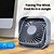 abordables Ventilateurs de Bureau-Topk Mini ventilateur portable USB de bureau à fort débit d'air &amp;Ventilateurs sur pied silencieux à 3 vitesses et rotation à 360° pour la maison