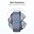 abordables Ventilateurs de Bureau-Topk Mini ventilateur portable USB de bureau à fort débit d'air &amp;Ventilateurs sur pied silencieux à 3 vitesses et rotation à 360° pour la maison