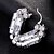 voordelige Oorbellen-Dames Ring oorbellen meetkundig Kostbaar Modieus Eenvoudig Gesimuleerde diamant oorbellen Sieraden Zilver Voor Bruiloft Feest Werk Dagelijks 1 paar