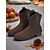 voordelige Cowboy &amp; Western Boots-Dames koffie western halfhoge laarzen met decoratieve knopen - stijlvol, door de boerderij geïnspireerd ontwerp voor oogstfeesten en casual buitenkleding