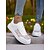 ieftine Adidași de Damă-Teniși albi cu șiret din plasă pentru femei – pantofi sport ușori, cu imprimeu floral, pentru ieșiri de primăvară, parcuri și ținute de zi cu zi