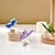 economico Statue-statuina a forma di farfalla in vetro di cristallo con base a globo trasparente, elegante scultura di animali in vetro per l'arredamento della casa, ornamento a forma di farfalla trasparente per