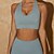 billiga Set och One-Pieces-Dam 2 delar Sport BH Träningsset Yogakläder Ensfärgat Träningsdräkter ArmyGreen Svart Gymträning Hög midja Stretch Andningsfunktion Ärmlös Sport Sportkläder Smal