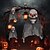 abordables Halloween-Halloween suspendu fantôme gaze lumineux fantôme visage fantôme crâne horreur astuce accessoires scène extérieure cour
