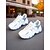 billige Sneakers til kvinner-dame, kraftige hvite joggesko med fargeblokkdesign – avslappede, moteriktige snøresko for turgåing, løping og streetwear-stil