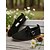abordables Zapatillas sin cordones y mocasines de mujer-Zapatos planos de ante sintético con punta ancha para mujer y correa ajustable: zapatos casuales de estilo cómodo para jardines, parques y paseos al aire libre.