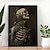 preiswerte Halloween-Leinwandplakat, gedrucktes Gemälde, Kunstplakat, Halloween-Dekoration, dunkle Totenkopfkunst, gotische, verwelkte Pflanzen, viktorianisches, dunkles, rustikales Bauernhaus-Ölgemälde, nordischer Stil,