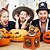 tanie Halloween-śliczne naklejki halloweenowe dla dzieci, odjazdowe dekoracje halloweenowe z cukierek albo psikus, zostańmy upiorni, chodźmy, ghule, szkielety, duchy, dynie, naklejki winylowe wodoodporne na butelki z