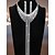 abordables Collier pour femme-Ensemble de bijoux en strass scintillants pour femmes - collier ras du cou en argent et longues boucles d&#039;oreilles à pampilles, accessoires glamour pour soirées dansantes et cocktails