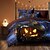 abordables Habitación de Halloween-Funda nórdica de Halloween, versión de una noche espeluznante, de Sarah Richter, juego de cama de 3 piezas con cierre de cremallera, suave y ligero, decoración navideña para dormitorio.