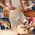 cheap Hand Tools-10pcs Multifunctional Stainless Steel Angle Code Right Angle Fixed Bracket with 80pcs Screws Furniture Wood Board Angle Hardware Accessories