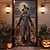 זול כיסויי דלתות של הלווין-כיסויי דלת Halloween דלעת מפחידה טפסטי דלת וילון דלת קישוט רקע דגל דלת לדלת הקדמית בית חווה מסיבת חג קישוטים פנימיים חיצוניים