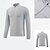 billige Toppe-Herre Performance skjorte Sport-T-shirt Langærmet Høj krave Toppe Udendørs Hurtigtørrende Svedreducerende lugtdæmpende Åndbart Polyester Hvid Blå Himmelblå Fiskeri Tennis Atletik