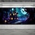 preiswerte Halloween Garagentorabdeckung-Halloween Garagentorabdeckung Banner Hintergrund – Spukschloss mit Fledermäusen und Kürbissen Fotohintergrund für die Außendekoration für Halloween 2025