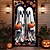 billige Halloween dørcovers-Halloween Dør Covers Spøgelse Dør Tapestry Dør Gardin Dekoration Baggrund Dør Banner til Forhenget Landhus Ferie Fest Indendørs Udendørs Dekorationsforsyninger
