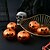 お買い得  ハロウィン-ハロウィンツリーのカボチャの飾り3個、3.15インチのミニ吊り下げボール飾り、ロープ付き、プラスチック製の夜のクリスマス装飾、小さな木、休日、パーティー、自宅、屋内用
