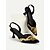 tanie Lata 20. XX wieku-Damskie buty na obcasie typu slingback z siateczki i cekinami w stylu art déco – inspirowane latami 20. XX wieku buty imprezowe z noskiem w szpic, idealne na wesela, wieczorne imprezy i kostiumy Gatsby&#039;ego