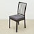cheap Dining Chair Cover-1/4/6pcs Waterproof Jacquard Chair Seat Cushion Slipcover Stretchable and Removable Seat Protector, Anti-Slip Washable Cover for Dining Chairs, Kitchen, Office, and Home Use