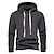 abordables Tapas-Hombre Sudadera Sudadera de polar cima de senderismo Manga Larga Con Capucha Camiseta Al aire libre Mantiene abrigado Invierno Poliéster Gris oscuro Verde Caqui Rutina de ejercicio Corriendo