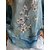 voordelige Overhemden-Dames Overhemd Imitatie katoenlinnen Knop Afdrukken Bloemig Dagelijks Casual Lange mouw V-hals Normale tops Dagelijks Feestdagen blauw Lente Herfst