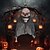 abordables Halloween-Halloween suspendu fantôme gaze lumineux fantôme visage fantôme crâne horreur astuce accessoires scène extérieure cour