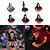abordables Halloween-Porte-bonbons squelette effrayant, bol à bonbons, yeux rouges et pièces mobiles pour les décorations d'Halloween
