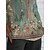 preiswerte Damen Boho Tops-Damen Hemd Blumen Täglich Lässig Dreiviertelarm Rundhalsausschnitt Normale Oberteile Täglich Ferien Druck Grün Sommer Frühling Herbst