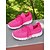 levne Dámské tenisky-Dámské růžovo-růžové tenisky s flyknit lemováním – lehké prodyšné běžecké boty na jogging, do posilovny a běžné outdoorové sporty