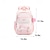 abordables Sacs à dos pour Enfants et Adolescents-Sac à dos d'école rouge et blanc pour filles – joli sac à dos de grande capacité avec patchs étoiles et breloque pompon pour ados