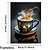 abordables Jusqu'à 30 $-Affiche sur toile moderne avec café fait avec amour, art mural sans cadre, adaptée à la décoration de la chambre et du salon