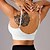 billige Sports-BH&#039;er og veste-Dame Yoga-bh Kampvogn Pilates-bh Undertøj Medium støtte Åndbart Vatteret Ensfarvet / almindelig farve Sport Sportstøj Sort Hvid Fitness Pilates Løb