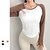 abordables Tops de yoga-Mujer Ropa de Deporte Cuello Barco Secado rápido Eslático Transpirable Empalme Manga Larga Deportes Bloque de color Camiseta por Gimnasio Danza De Deporte Ropa de Deporte