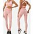 billiga Set och One-Pieces-Dam 2 delar Yogatröja Loungekläder Sport-BH Sömlösa Leggings Lappverk Färgblock Träningsdräkter Sjöblå ArmyGreen Gymträning Hög midja Stretch Andningsfunktion Ärmlös Sport Sportkläder Smal
