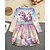 abordables Robe Licorne 3D-FILLE 3D Licorne Robe manche longue Été Printemps Vacances Quotidien Fête Princesse Beau Doux Enfants 4-12 ans Robe Décontractée Robe trapèze Mi-long Coupe régulière