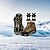 abordables Équipement de Camping-Crampons antidérapants en caoutchouc pour chaussures d&#039;hiver, traction à 10 crampons pour la neige et la glace, installation facile, noirs - idéal pour la sécurité en extérieur