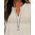 voordelige Boho Tops-Dames Overhemd Bloemig 3D Dagelijks Casual Lange mouw V-hals Normale tops Dagelijks Feestdagen Knop Afdrukken Khaki Lente Herfst