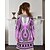 economico Abito 3D Shining Vision-ragazze&#039; 3D Grafico Abito Manica Lunga Estate Primavera Vacanza Quotidiano Ferie Principessa Bello Dolce Bambini 4-12 Anni Vestito Casual Abito a trapezio Lunghezza al ginocchio Vestibilità regolare