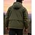 preiswerte Wasserdichte Jacken-Herren Softshelljacke Wanderjacke Außen Wasserdicht Winddicht Wanderoutfits Wanderbekleidung Frühling Herbst Jacke Jagd Klettern Laufen Einfarbig Schwarz Armeegrün