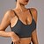 billige Sports-BH&#039;er og veste-Dame Yoga-bh Kampvogn Pilates-bh Undertøj Medium støtte Åndbart Vatteret Ensfarvet / almindelig farve Sport Sportstøj Sort Hvid Fitness Pilates Løb