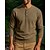 abordables Tapas-Hombre Sudadera Henley Manga Larga Cuello Barco Camiseta Al aire libre Transpirable Poliéster Café Tenis Rutina de ejercicio Corriendo