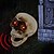 cheap Halloween Hanging &amp; Tabletop Decorations-Halloween Electric Skull Head with Sound Control Sensing Glow and Scary Mouth Open for Prank Decorative Hanging