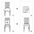 cheap Dining Chair Cover-1/4/6pcs Waterproof Jacquard Chair Seat Cushion Slipcover Stretchable and Removable Seat Protector, Anti-Slip Washable Cover for Dining Chairs, Kitchen, Office, and Home Use